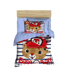 L'essentiel linge de maison Juego de funda nórdica PH145 Azul, Blanco y Rojo